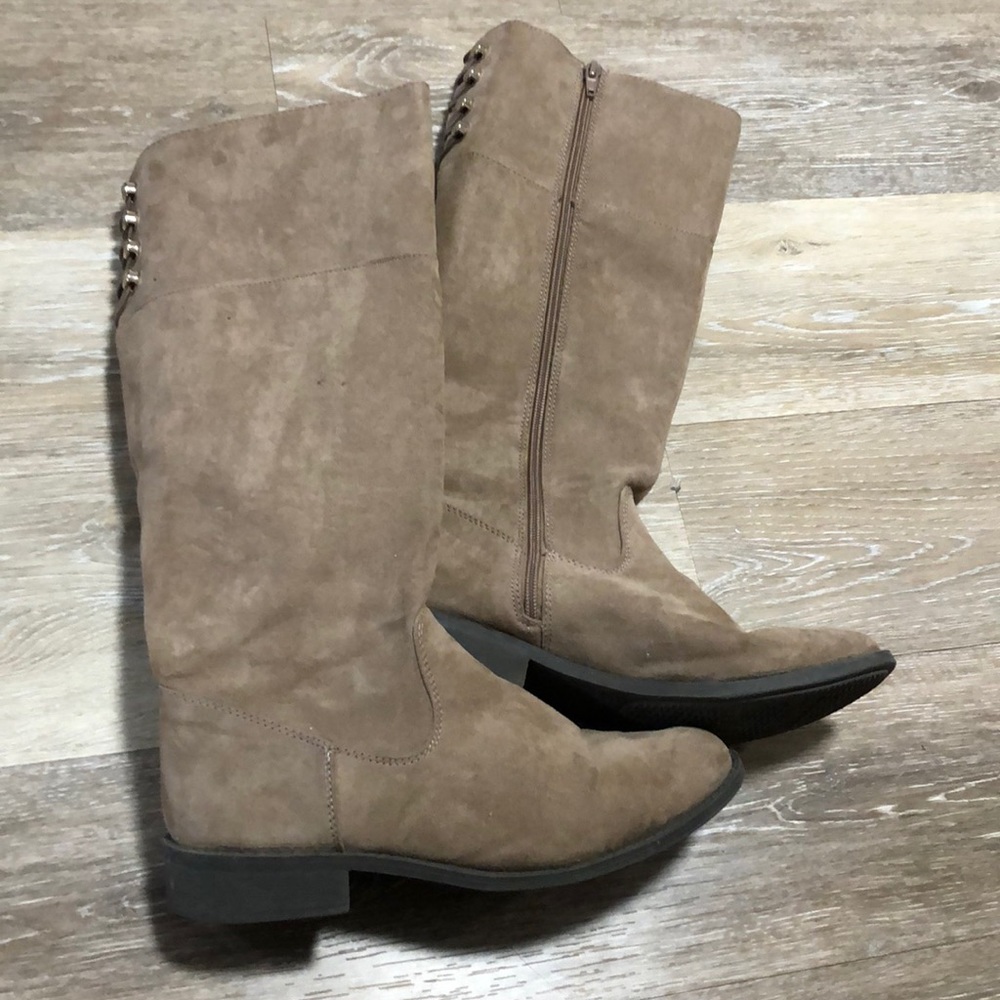 Taupe riding boots